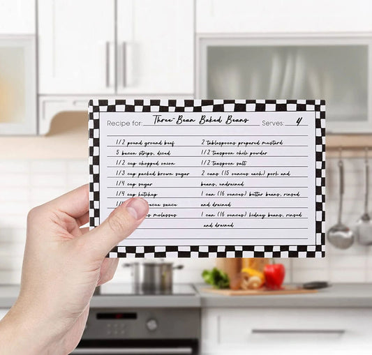 4 x 6 Recipe Cards - Abstract Cafe